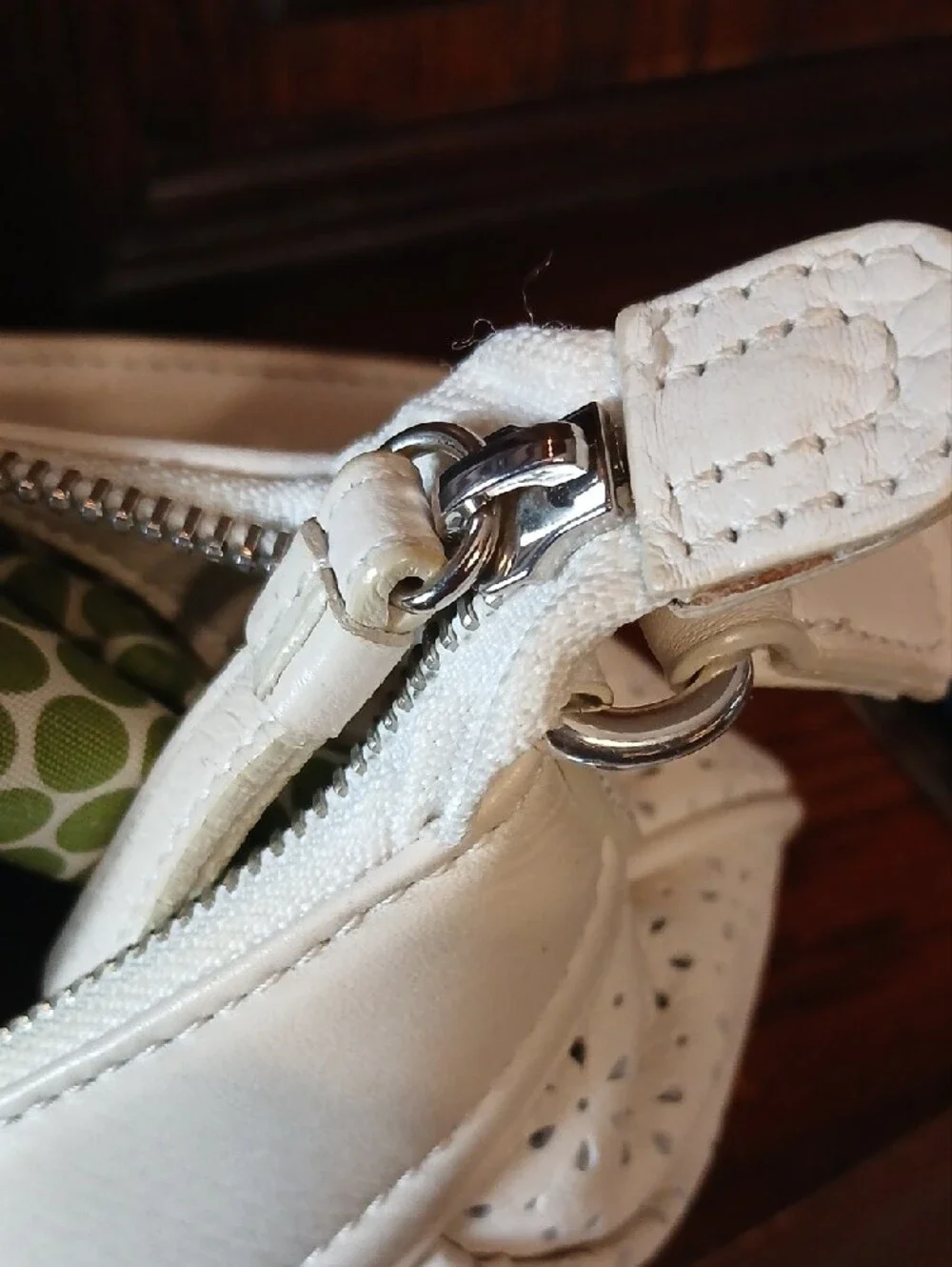 Brighton Cream Laser-Cut Hobo with Jeweled Oval Accent